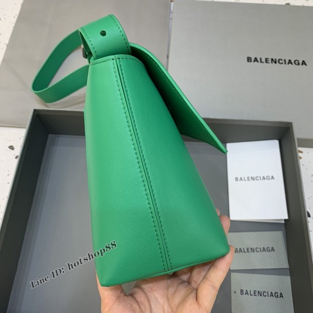 Balenciaga巴黎世家專櫃爆款大號平紋綠色Hourglass沙漏包 fyj1824